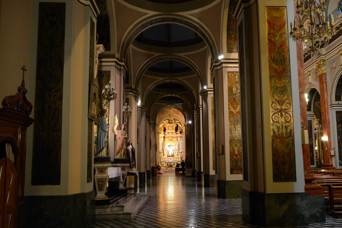 15 Looking Up The Left Aisle Inside Salta Cathedral